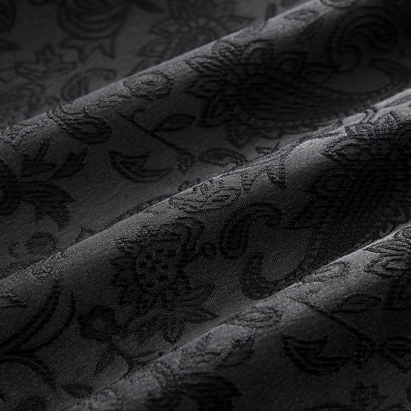 3-osainen Miesten Puku Kaksirivinen Litteä Kaulus Juhlamekko Jacquard Häät Plus Koko - Musta