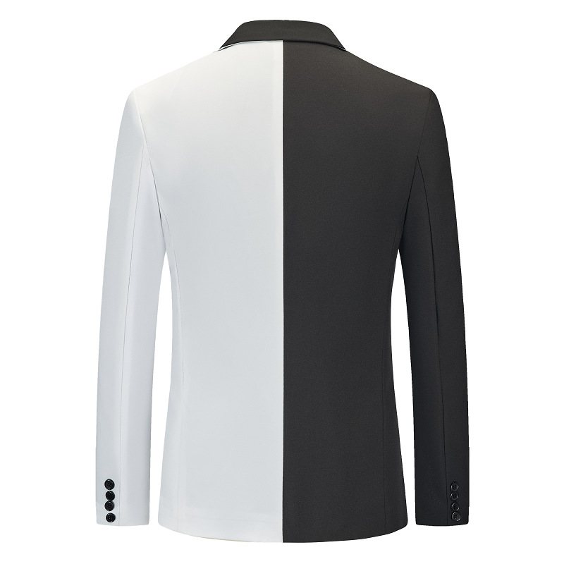 Miesten Bleiseri Urheilutakki Business Moderni Elegant Color Block Casual Yksi Painikkeita - Valkoinen