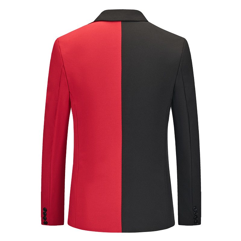 Miesten Bleiseri Urheilutakki Business Moderni Elegant Color Block Casual Yksi Painikkeita - Punainen