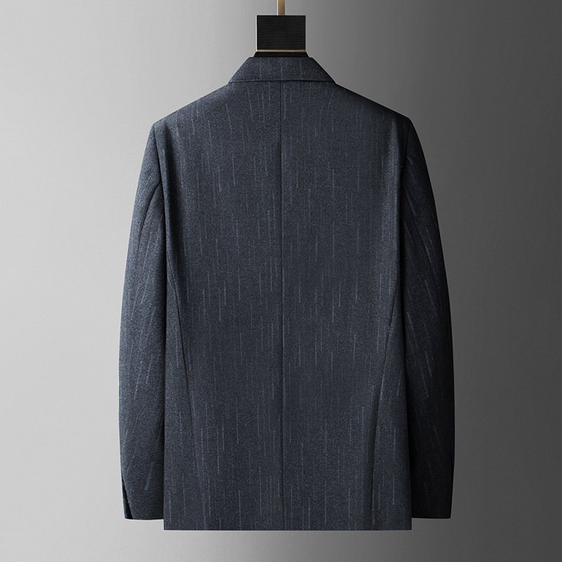 Miesten Bleiseri Urheilutakki Business Moderni Loose Stripe Muoti Kaksi Nappia Iso Koko - Sininen