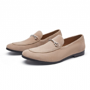 Miesten Loafers Mokkasiinit Nubuck Nahka Pyöreä Toe
