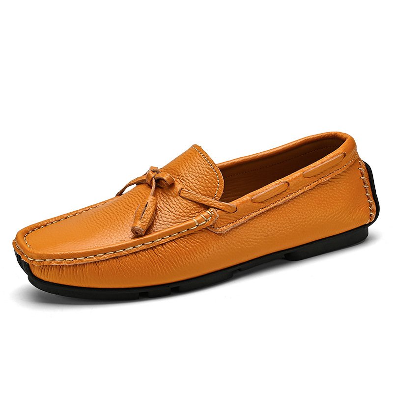 Miesten Loafers Mokkasiinit Tupsu Lehmännahkaa