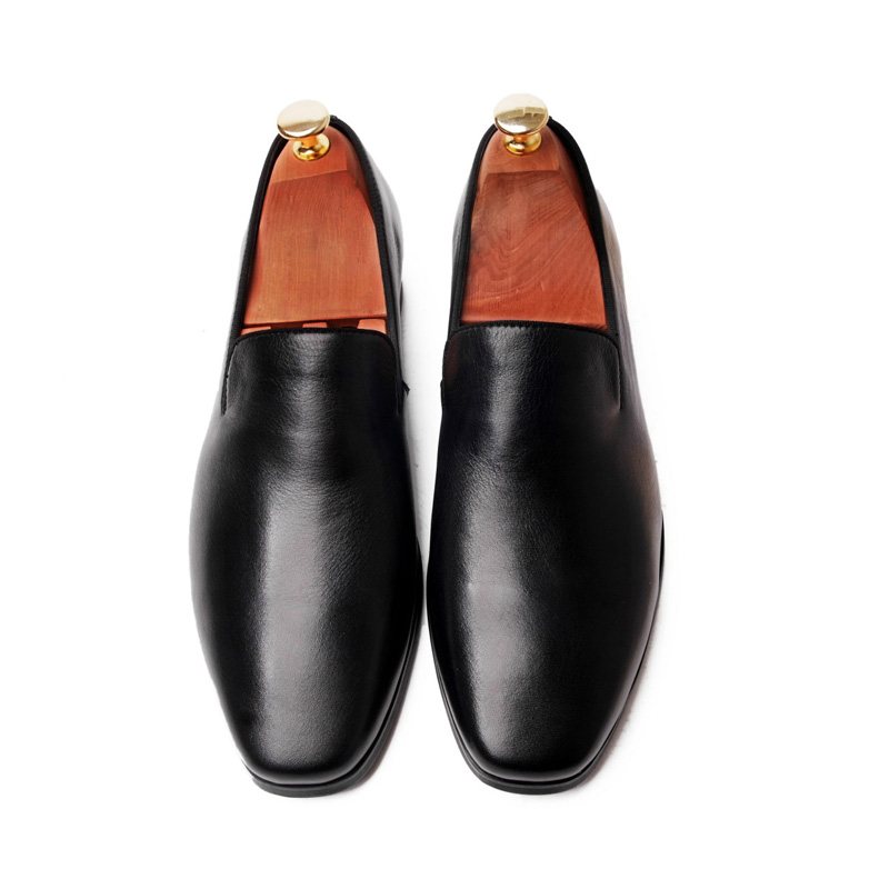 Miesten Mekkokengät Lehmännahkainen Mokasiini Loafers Häät - Musta