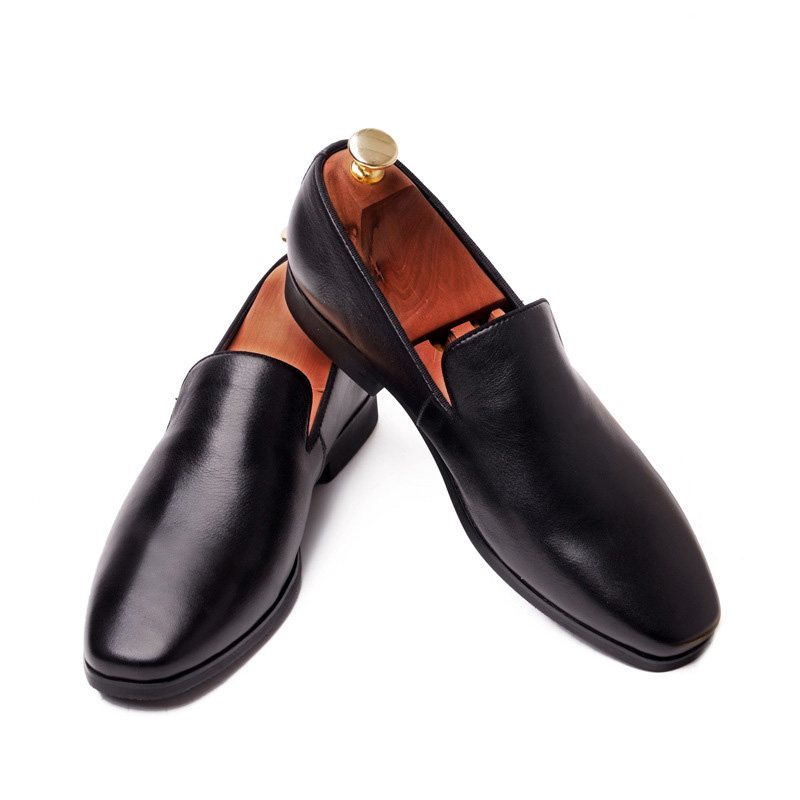 Miesten Mekkokengät Lehmännahkainen Mokasiini Loafers Häät - Musta