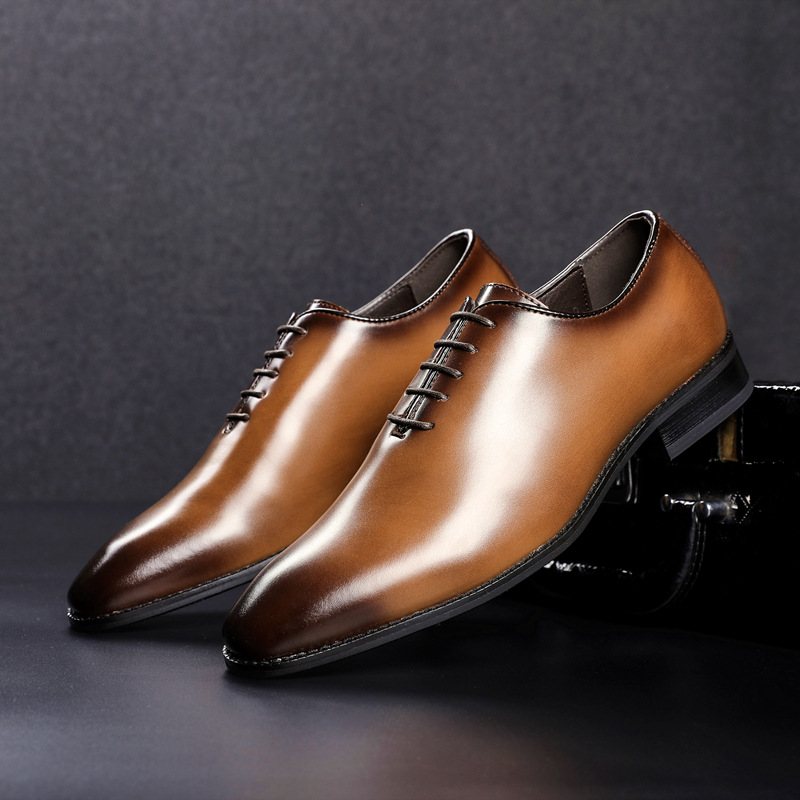 Miesten Mekkokengät Oxford Cow Leather -nauhallinen Teräväkärkinen - Ruskea