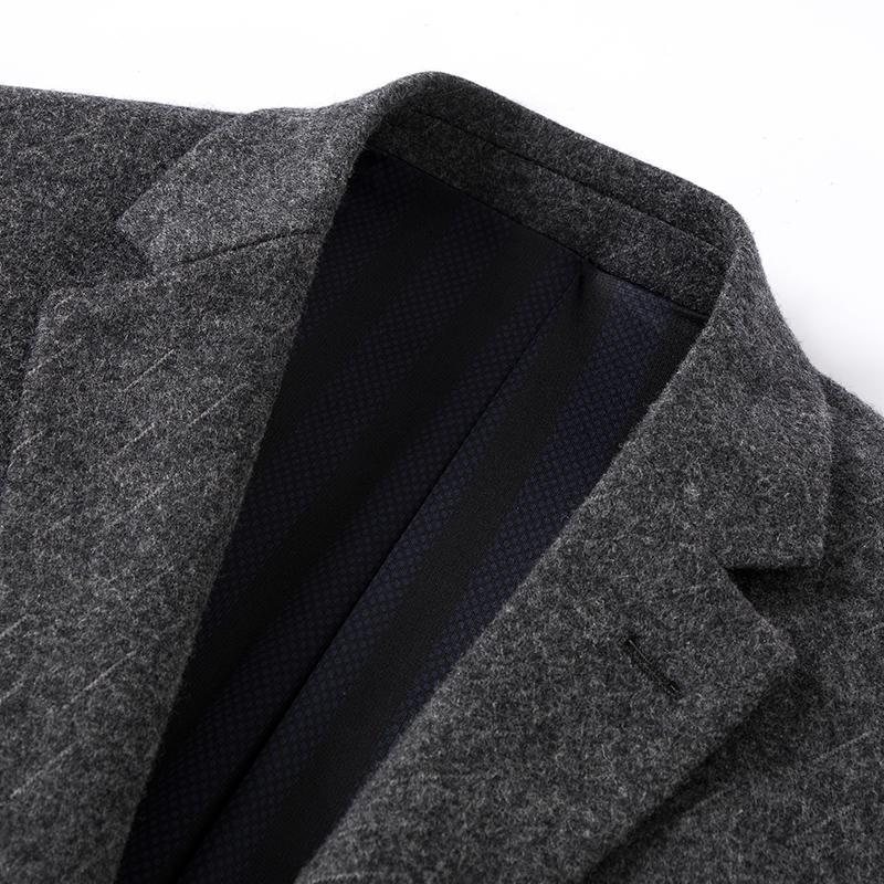 Miesten Urheilullinen Villatakki Business Moderni Ohut Kaksi Nappia - Harmaa